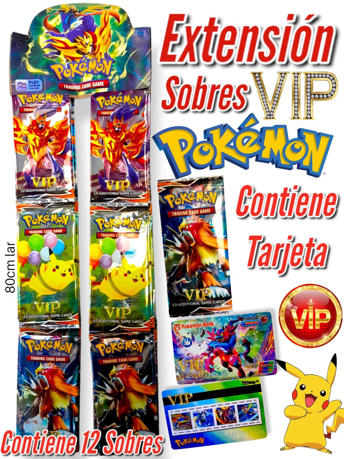 Tarjeta plastica VIP Pokemon en sobre